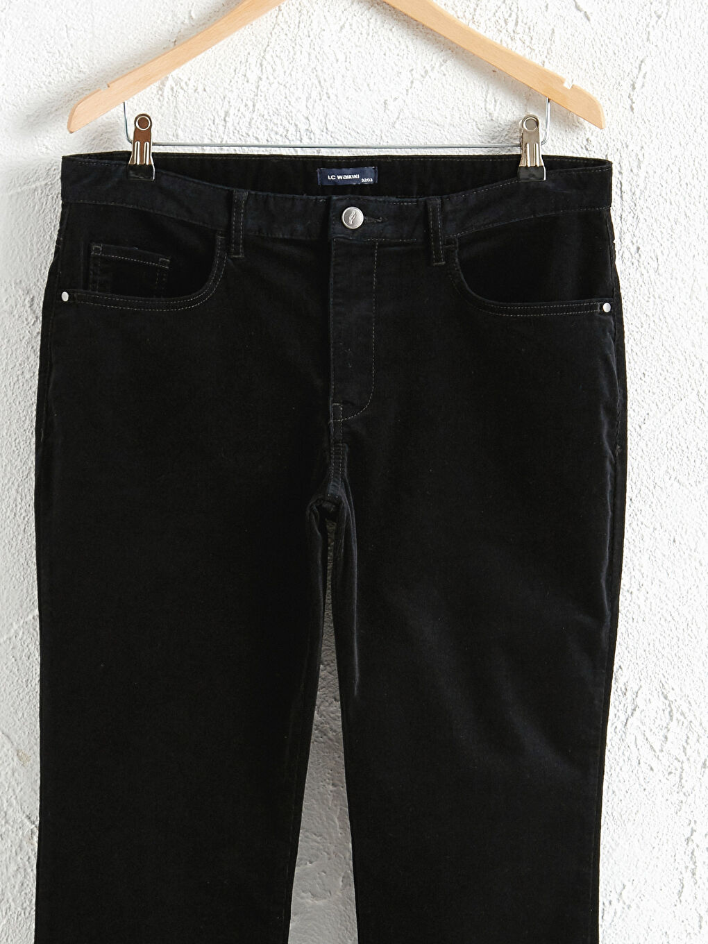 Standard Fit Velvet Trousers-2