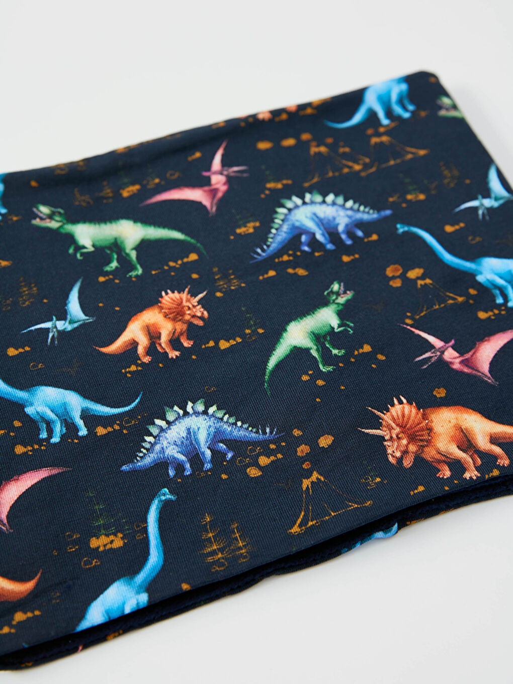 Boy Dinosaur Printed Jersey Scarf-1