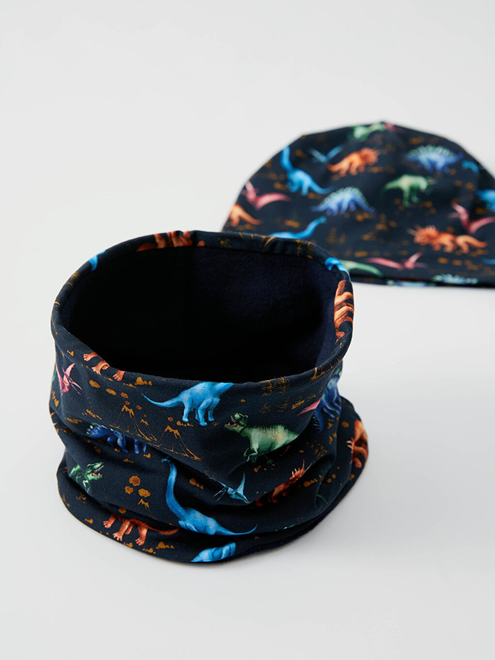 Boy Dinosaur Printed Jersey Scarf-2
