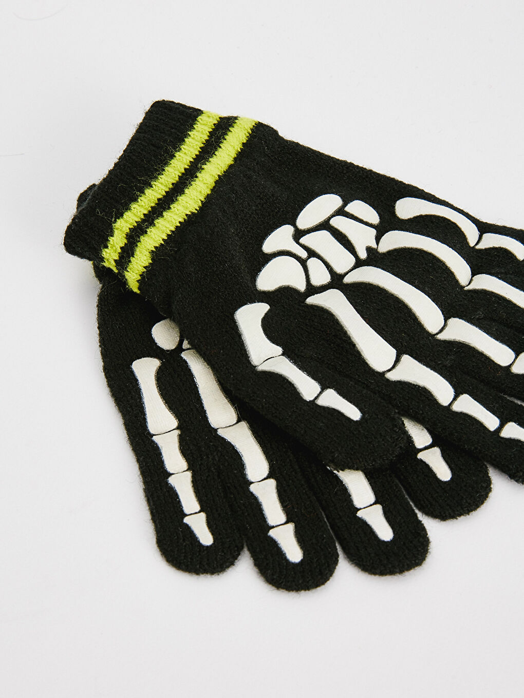 Erkek Çocuk Kurukafa Baskılı Eldiven -1