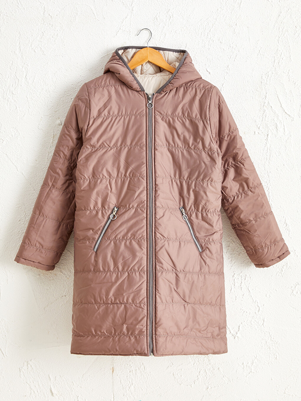 Long Puffer With Hood