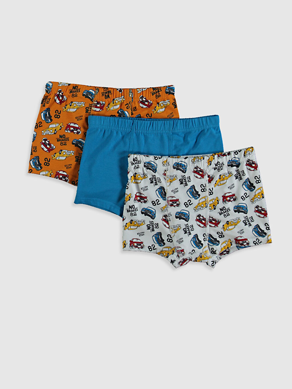 Beyaz Erkek Çocuk Pamuklu Boxer 3'lü