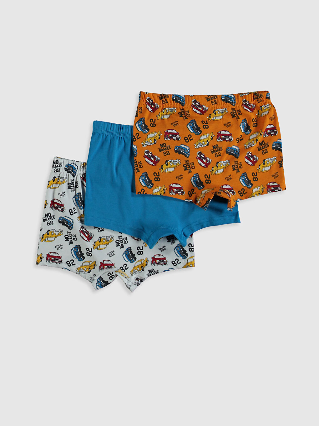 Beyaz Erkek Çocuk Pamuklu Boxer 3'lü-1