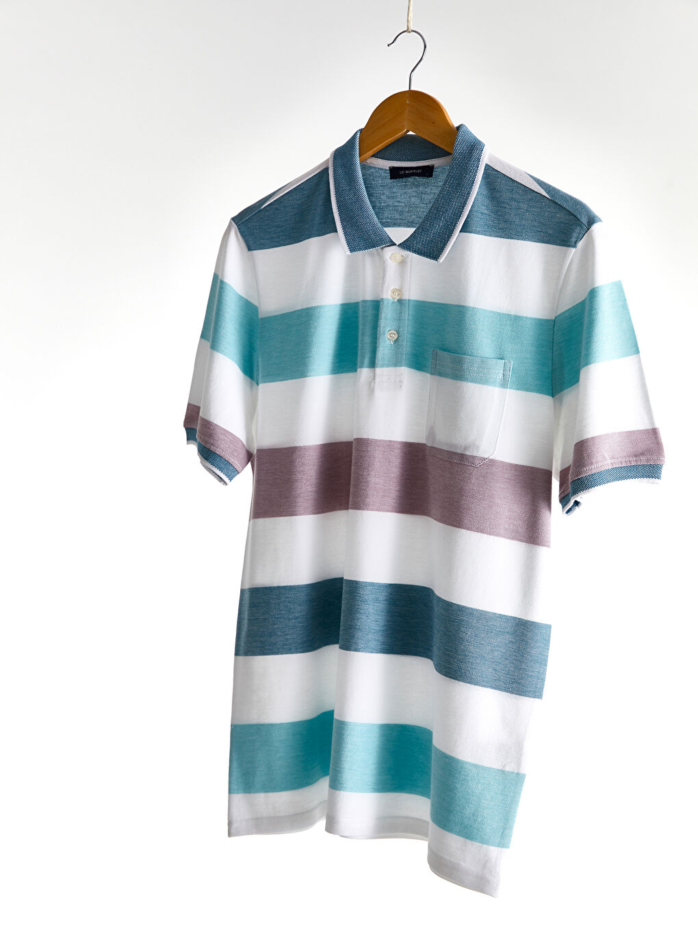 Удобная Полосатая Футболка-Водолазка Свободного Кроя-1