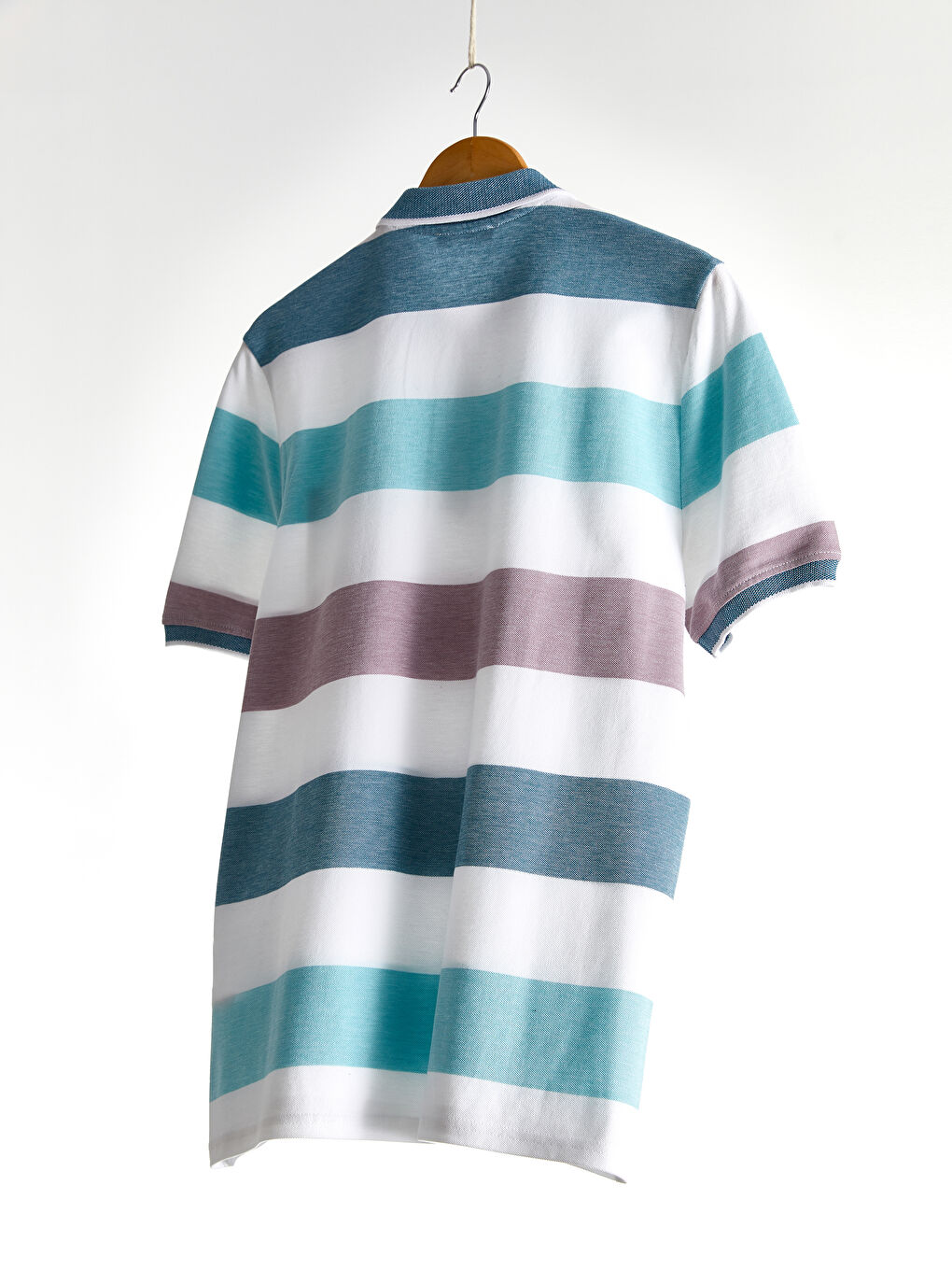 Удобная Полосатая Футболка-Водолазка Свободного Кроя-2