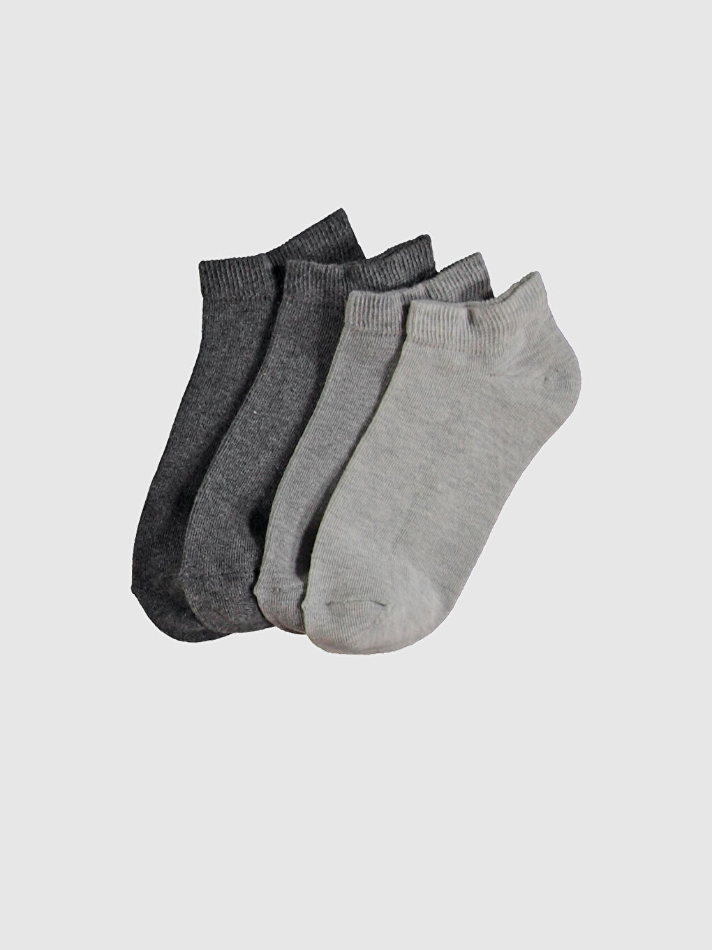 Gri Kadın Patik Çorap 4'lü