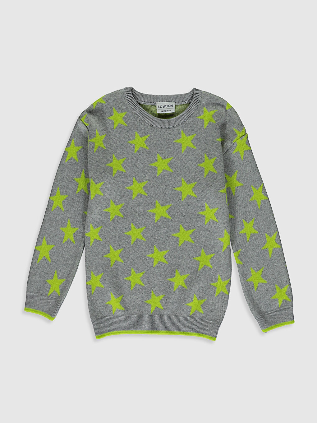 Қыздарға арналған өрнекті жеңіл трикотаж жемпір