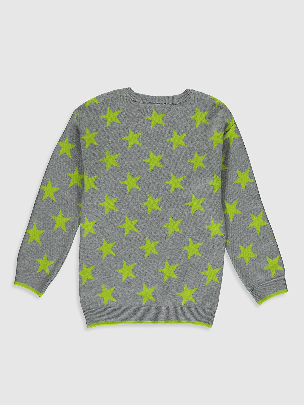 Қыздарға арналған өрнекті жеңіл трикотаж жемпір-1