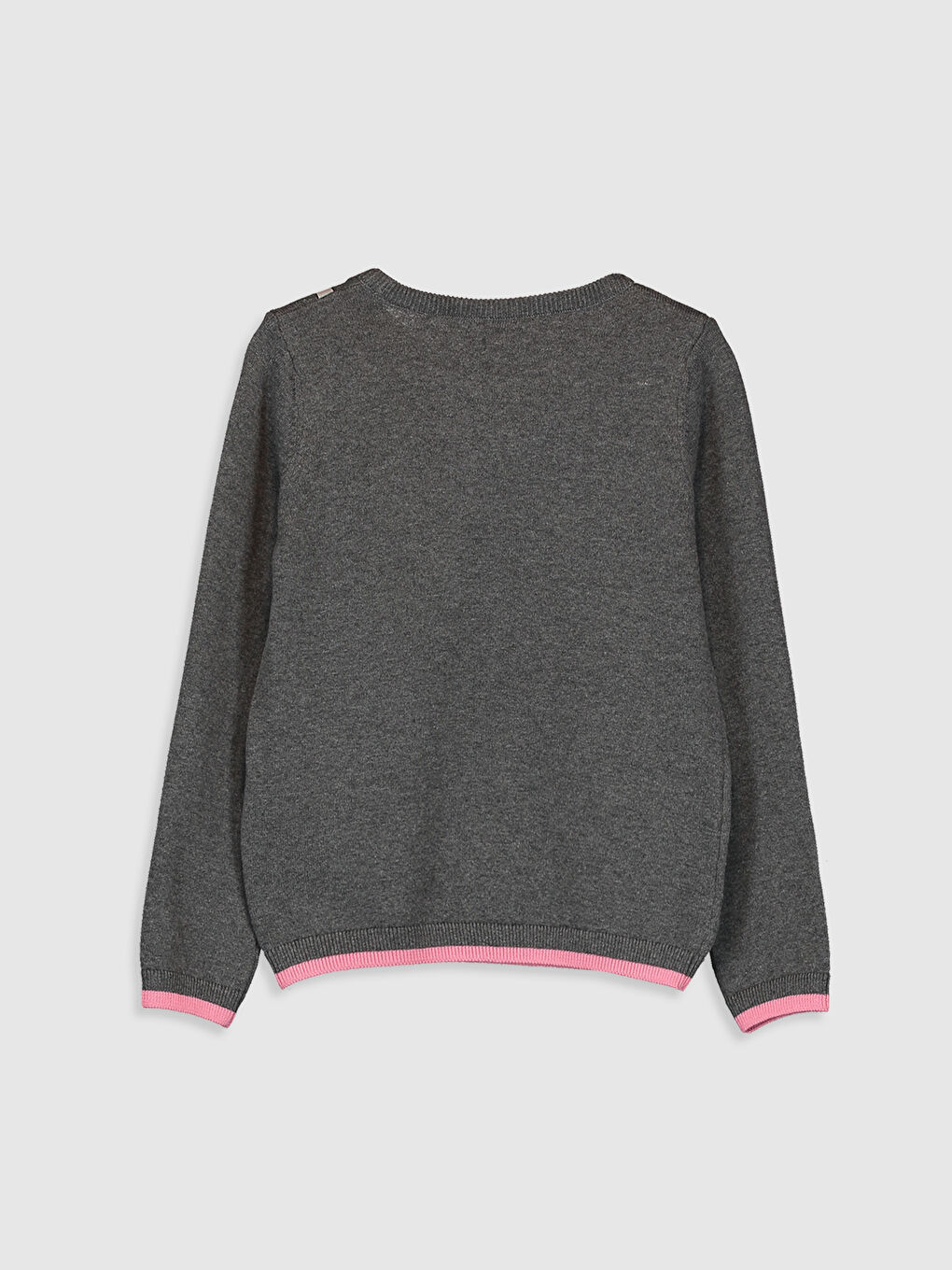 Легкий трикотажный джемпер с рисунком для девочек-1