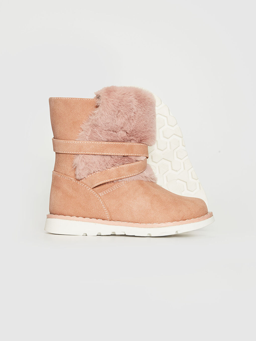 Қыз балаға арналған плюшпен безендірілген етік-3