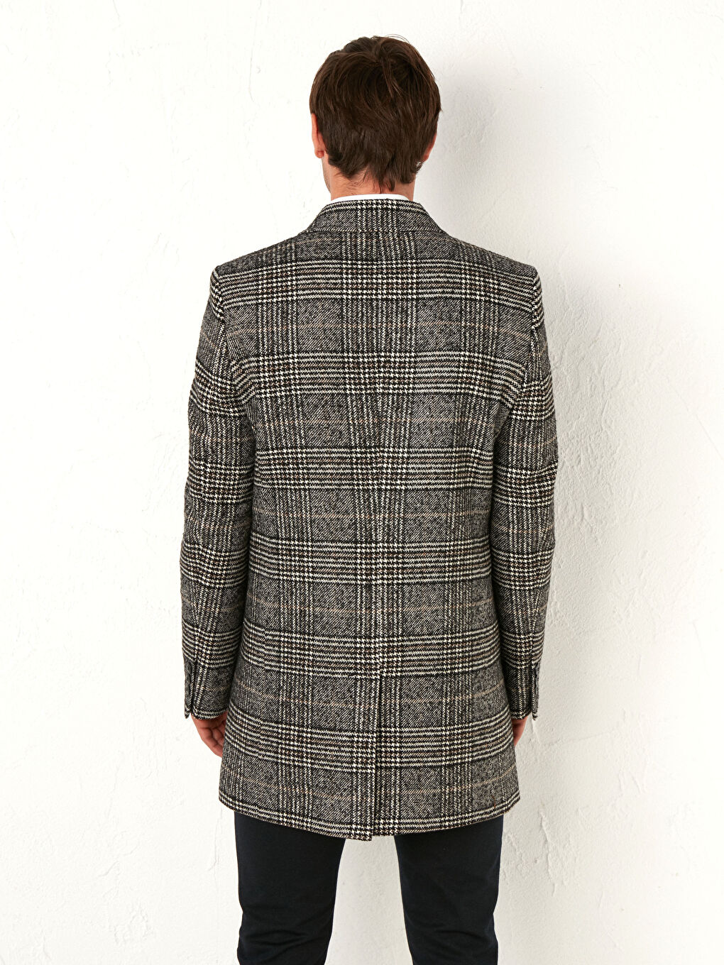 Schmal Geschnittener Schwerer Cabanmantel-12