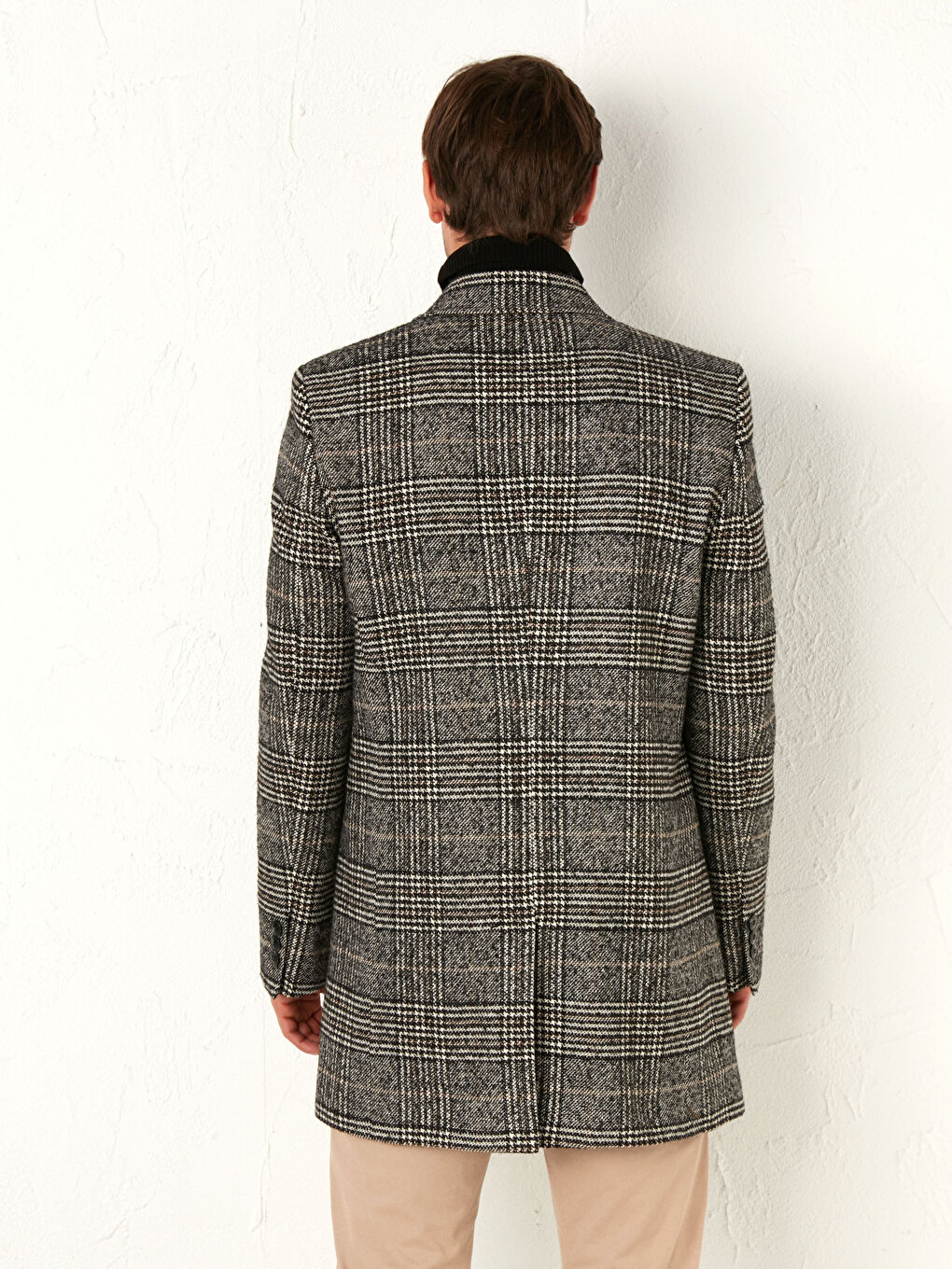 Schmal Geschnittener Schwerer Cabanmantel-9