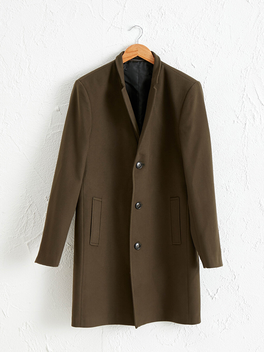 Slim Fit Kalın Kaşe Kaban