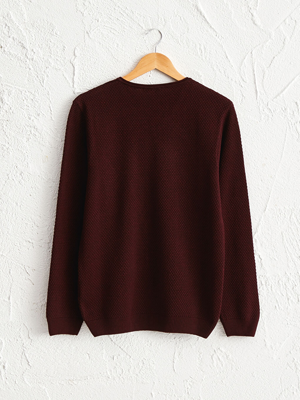 жіңішке пішінді v-тәрізді жеңіл трикотаж жемпір-1