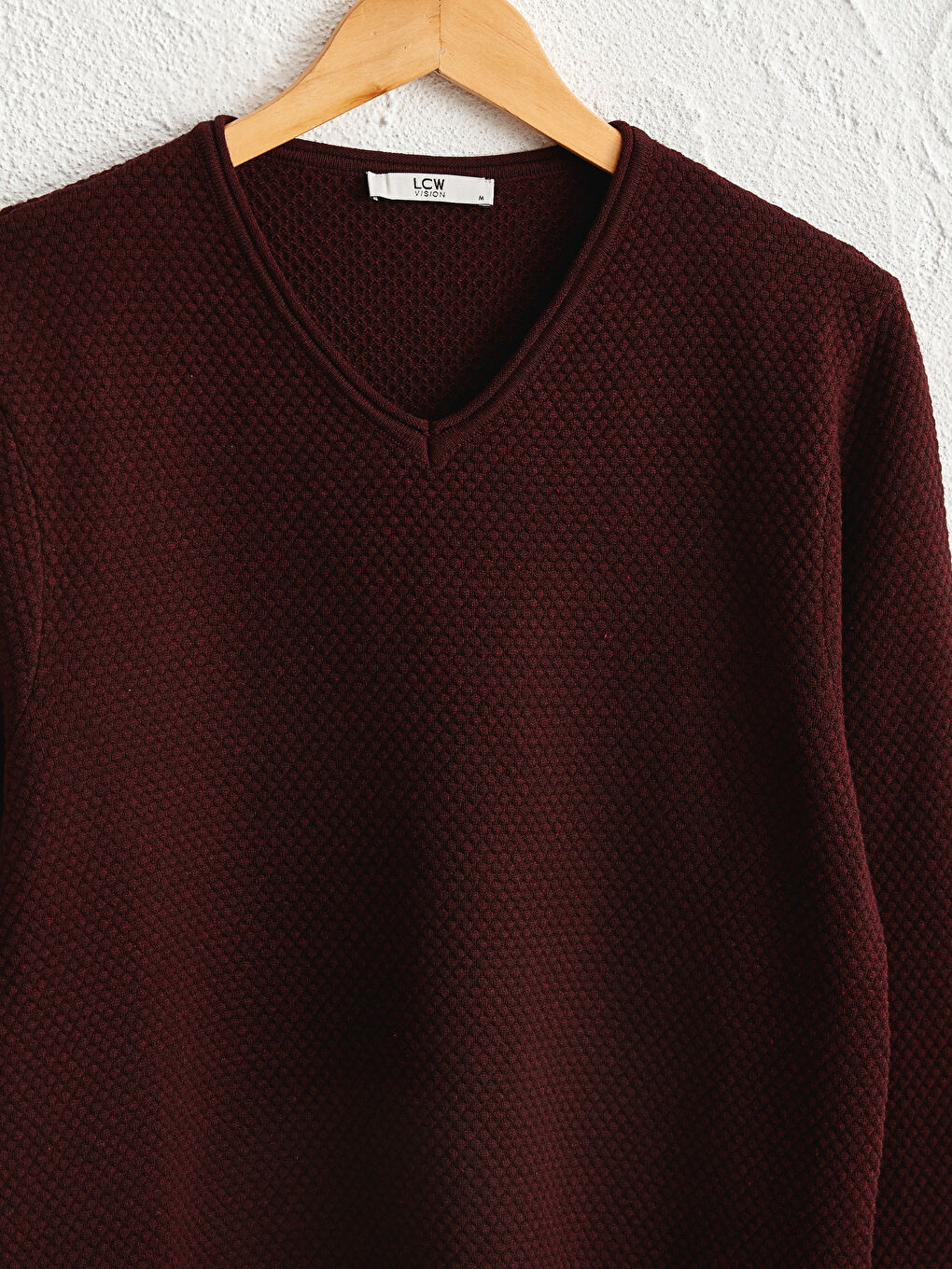 жіңішке пішінді v-тәрізді жеңіл трикотаж жемпір-2