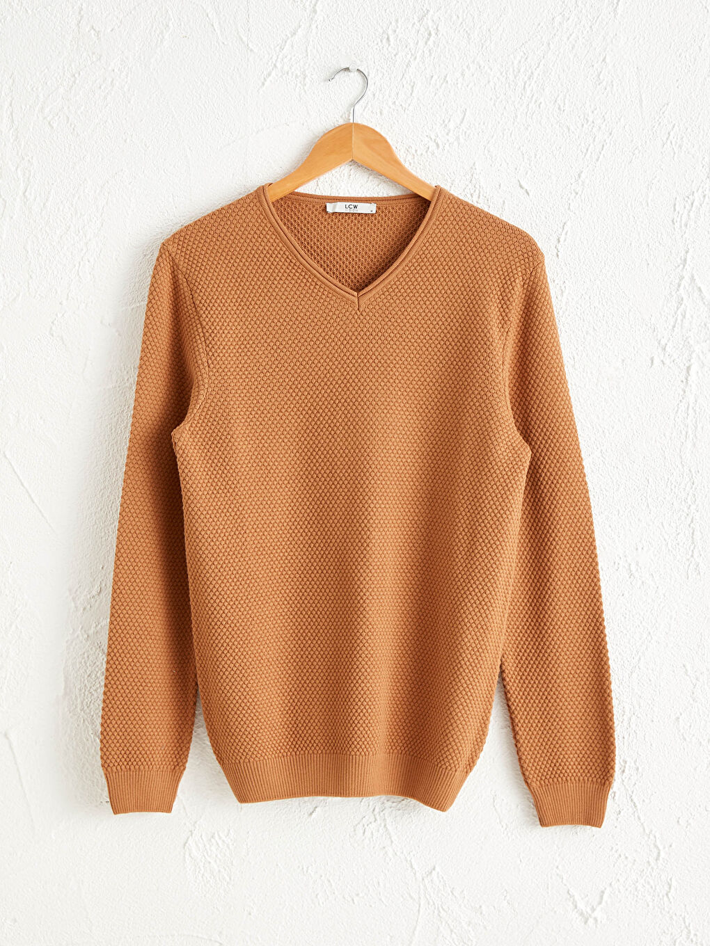 LCW Vision Slim Fit V Yaka İnce Triko Kazak -0W5342Z8-JJL