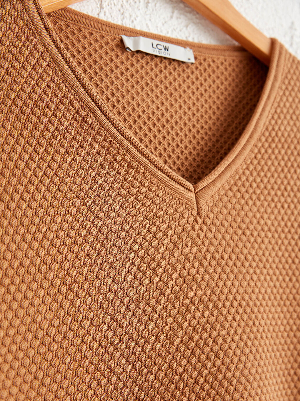 LCW Vision Slim Fit V Yaka İnce Triko Kazak -0W5342Z8-JJL