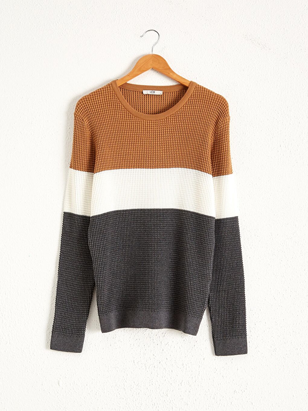 Džemper od lagane trikotaže u blok bojama-1