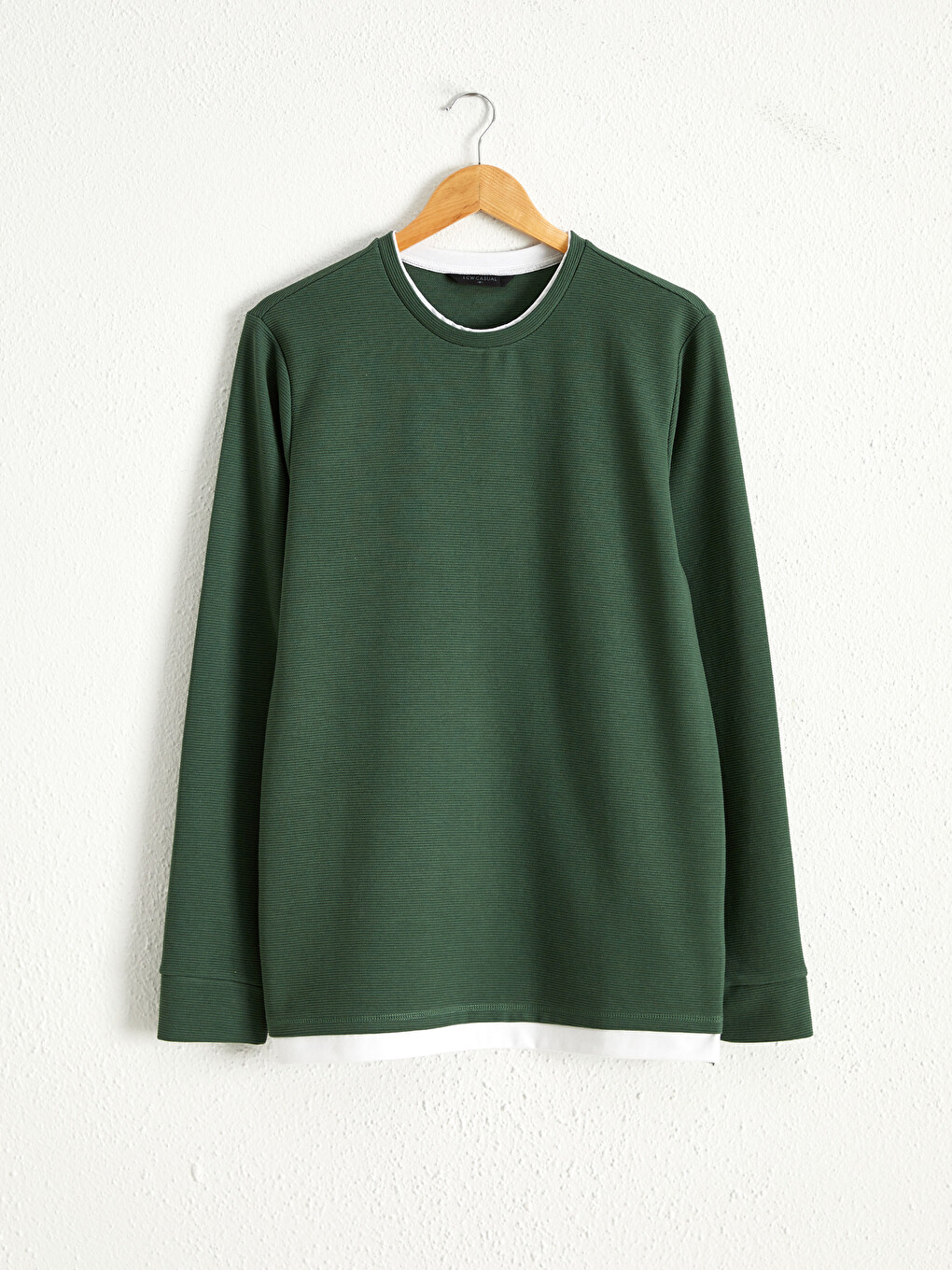 Bisiklet Yaka Basic Uzun Kollu Sweatshirt