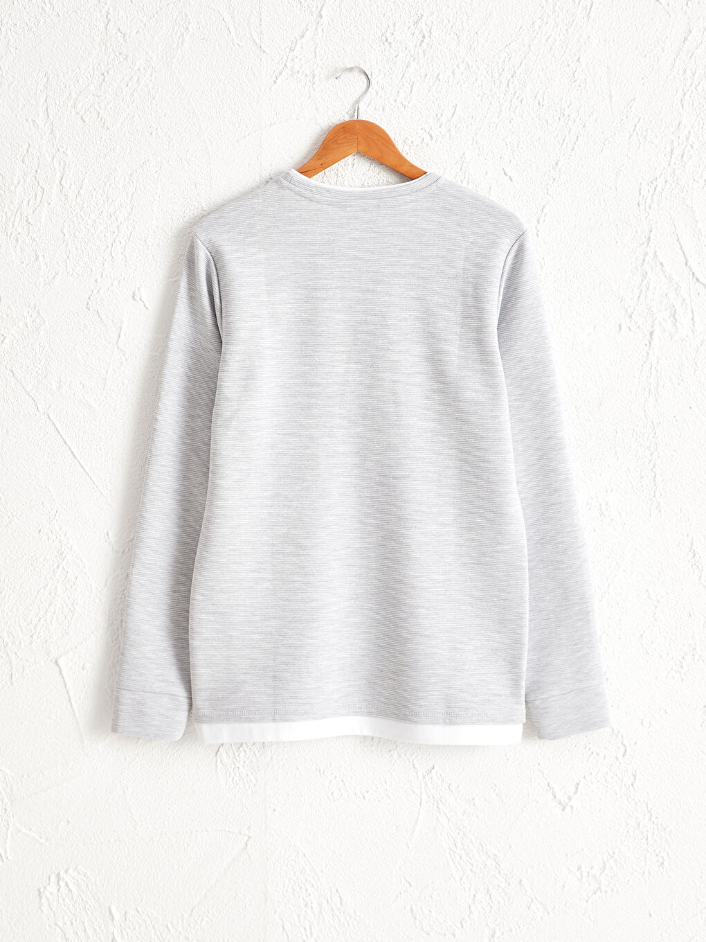 Crew Neck Basic Long Sleeve Sweatshirt-1