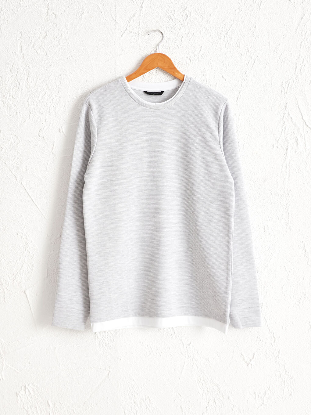 Crew Neck Basic Long Sleeve Sweatshirt