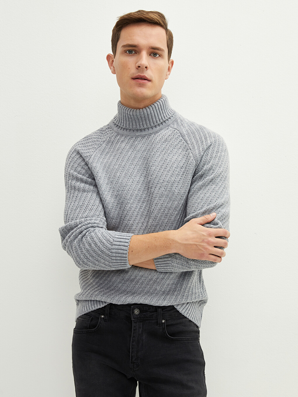 Turtleneck Thick Knitwear Sweater-1