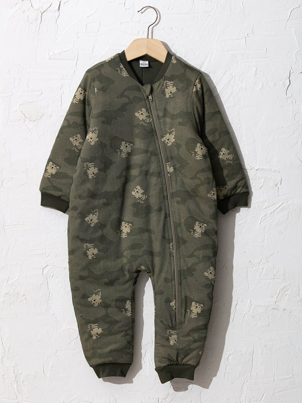 Haki Erkek Bebek Fermuarlı Uyku Tulumu