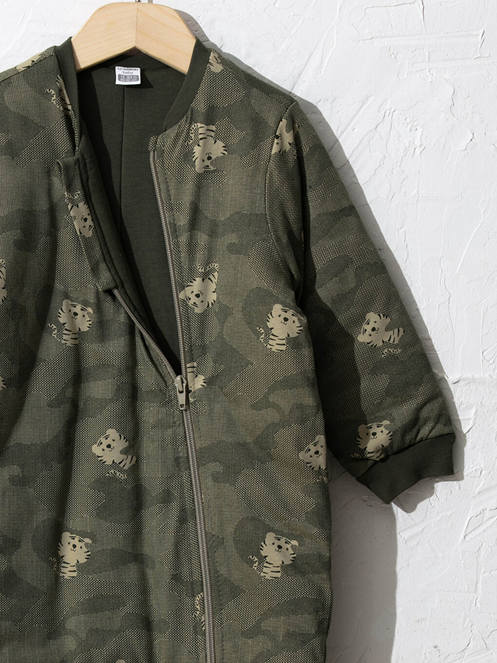 Haki Erkek Bebek Fermuarlı Uyku Tulumu-2