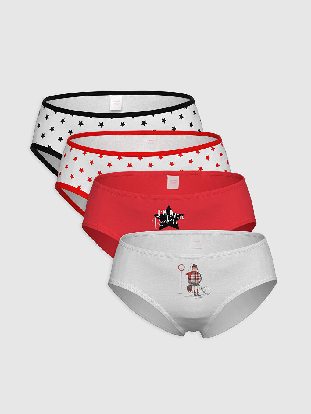 LCW Kids Girl Child Girl Child Panties 4 pcs -0W5554Z4-FEU