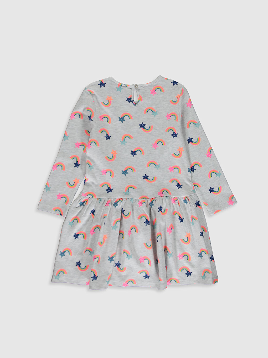 Платье-свитшот с принтом для девочек-1