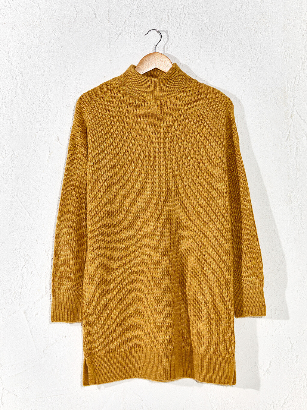 Standing Collar Long Sleeved Women's Tunic
