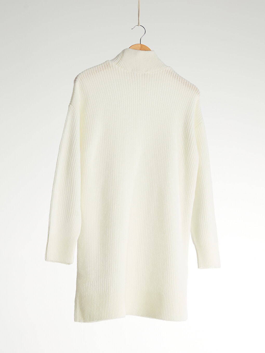 Standing Collar Long Sleeved Women's Tunic-5