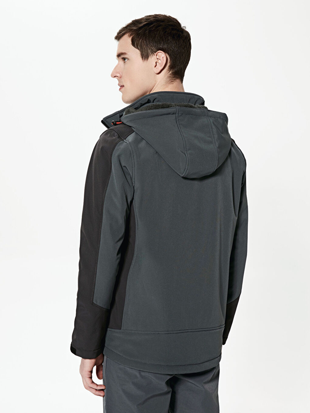 Coupe-vent à Capuche pour Hommes avec Col Cheminée-4