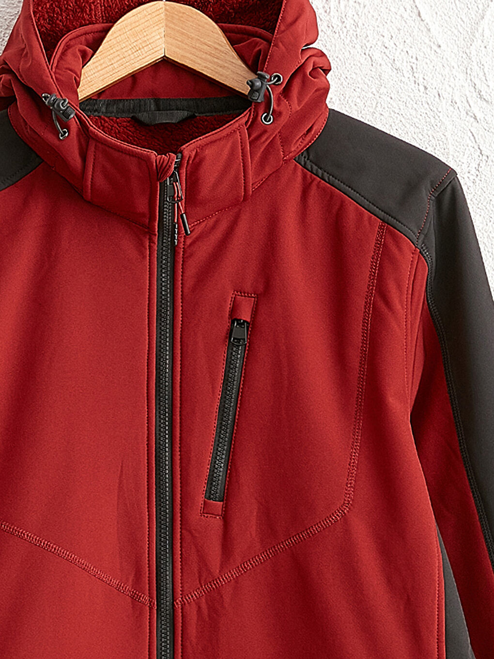 Standing Collar Hooded Men's Windbreaker-10