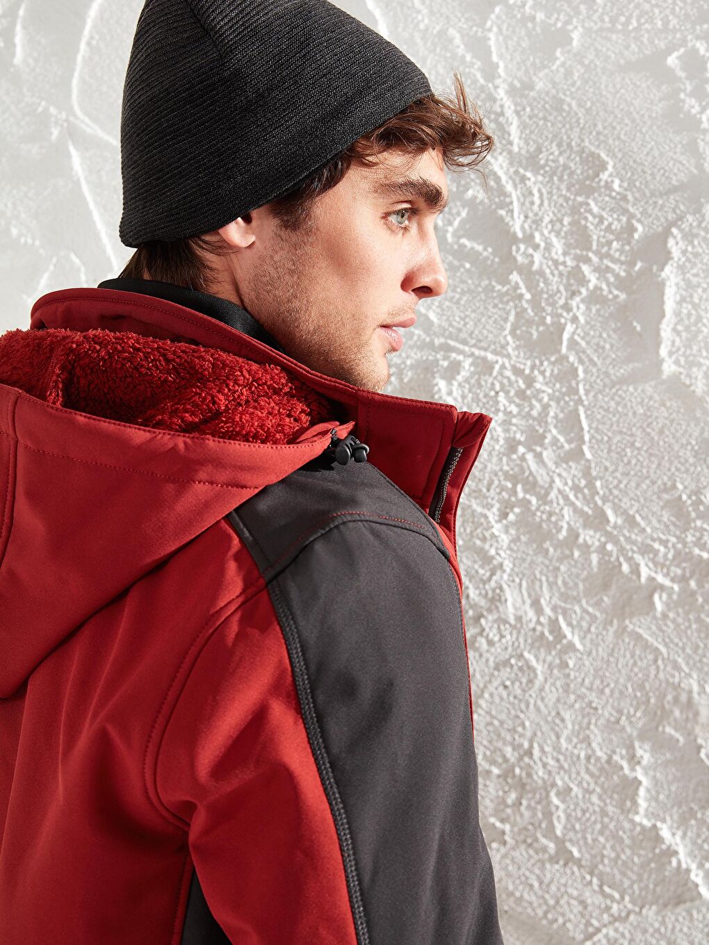 Standing Collar Hooded Men's Windbreaker-7