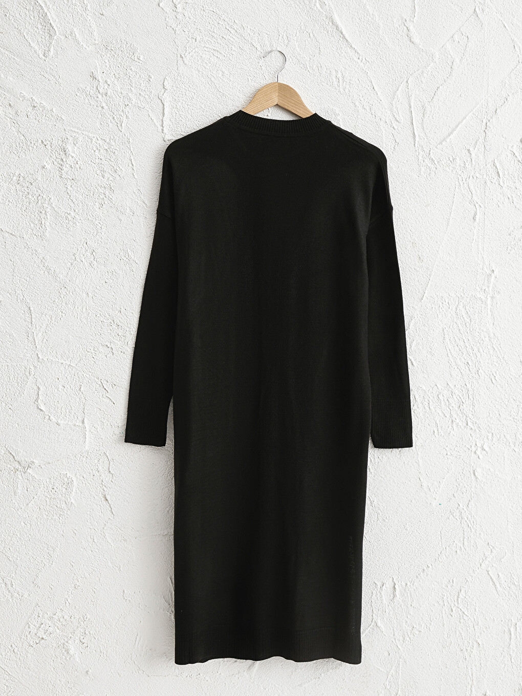 Crew Neck Long Sleeve Women Slim Knitwear Tunic-1