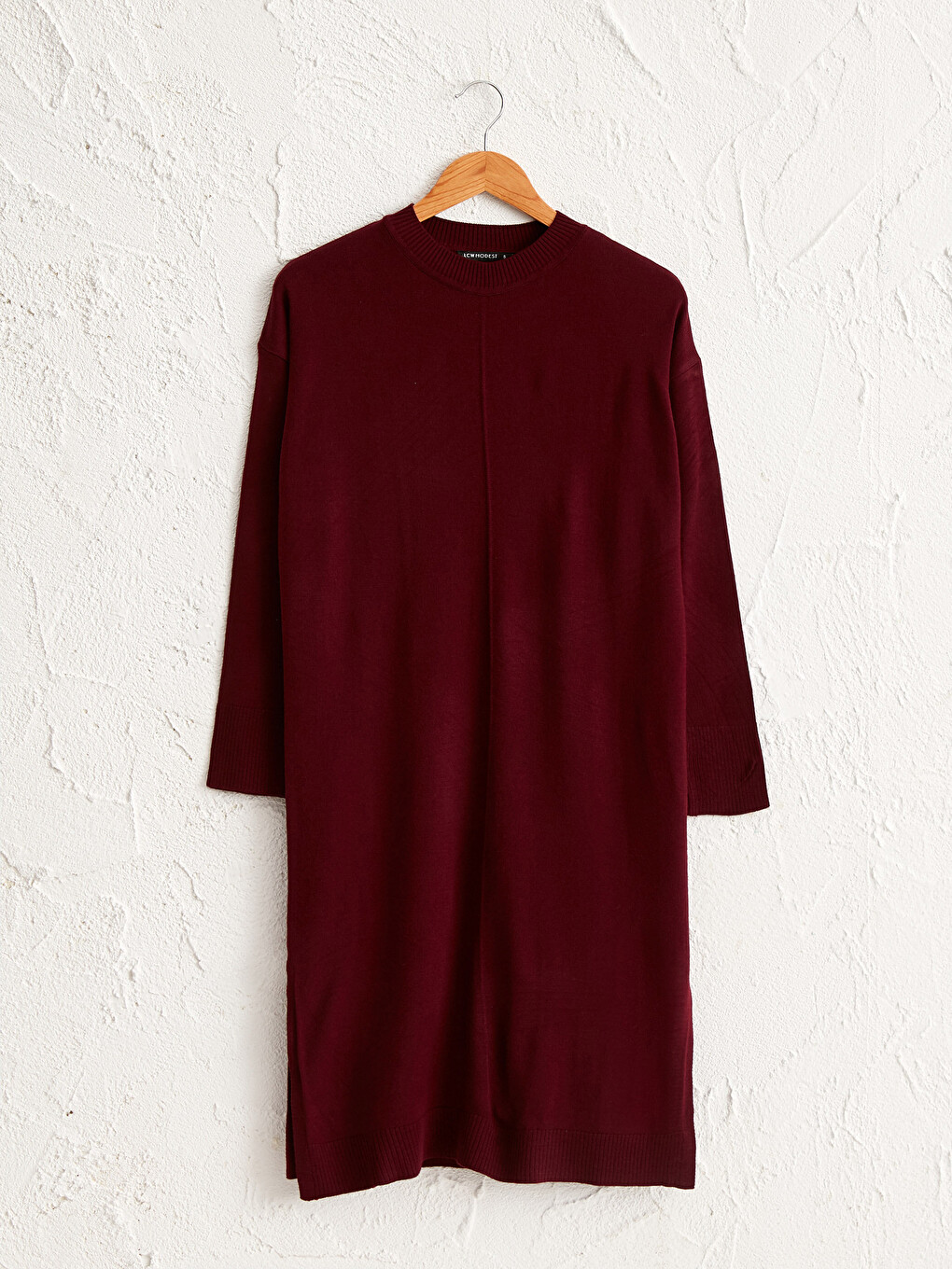 Crew Neck Long Sleeve Women Slim Knitwear Tunic