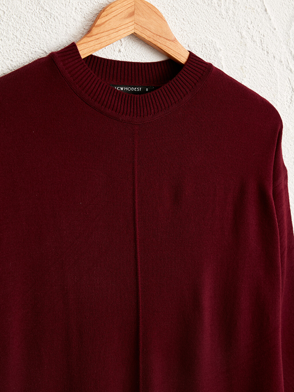 Crew Neck Long Sleeve Women Slim Knitwear Tunic-2