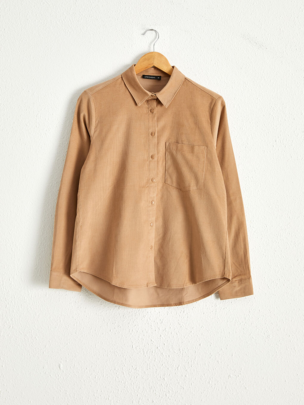 Pocket Detailed Cotton Velvet Shirt