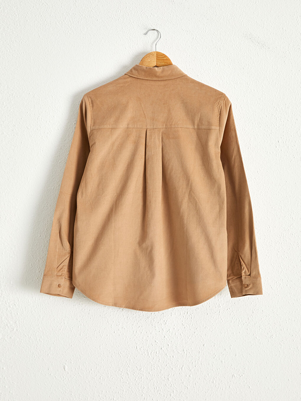 Pocket Detailed Cotton Velvet Shirt-2