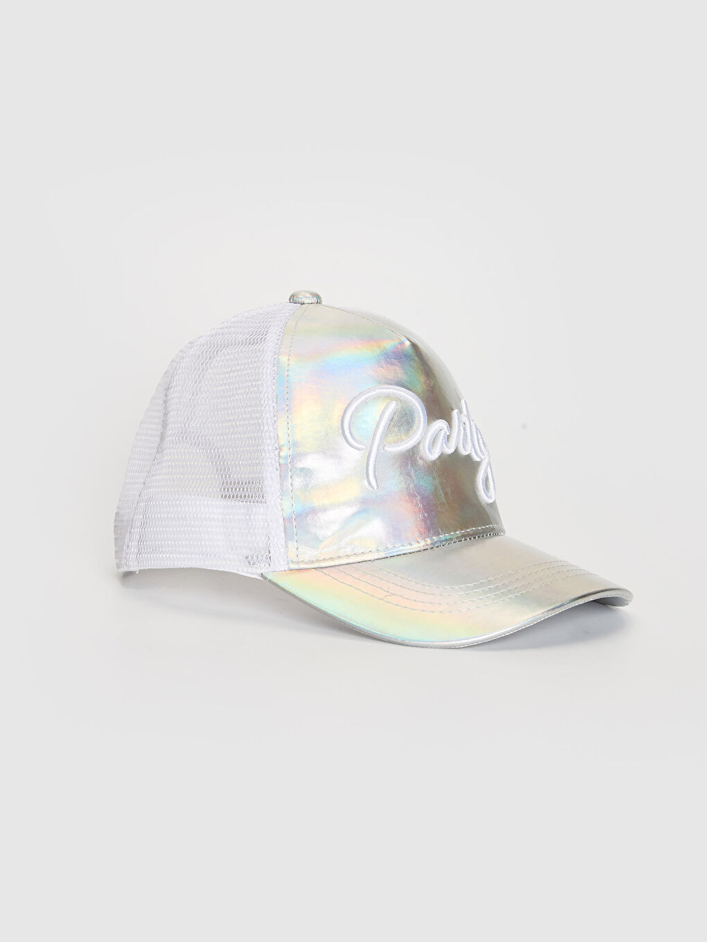 LCW ACCESSORIES Kız Çocuk Yazı Nakışlı Hologram Şapka -0W5717Z4-J5E