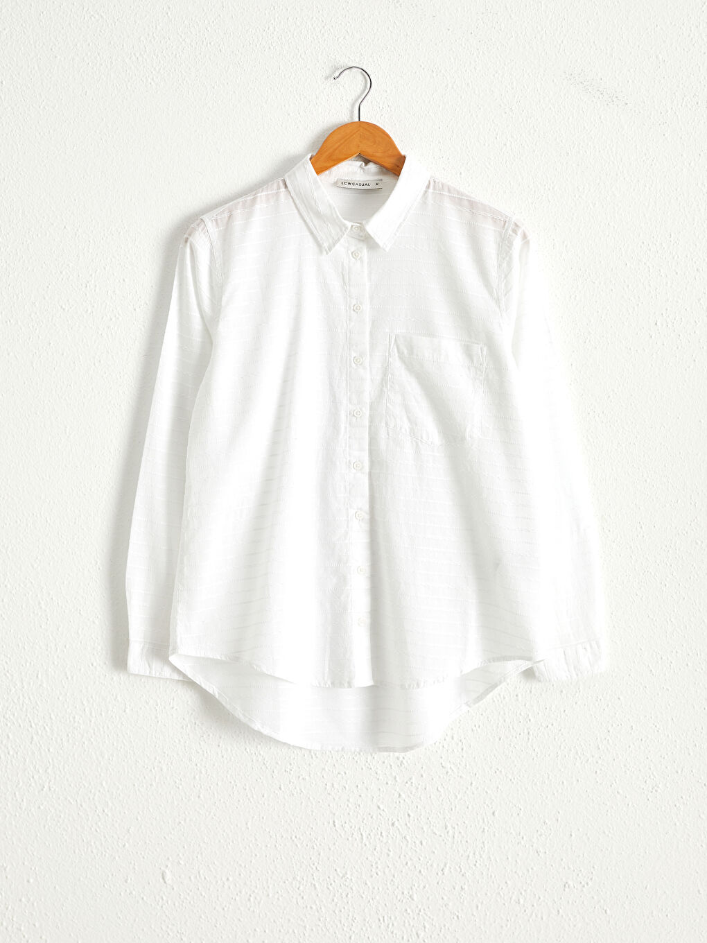 LCW Vision Plain Cotton Poplin Shirt -0W5730Z8-LJX
