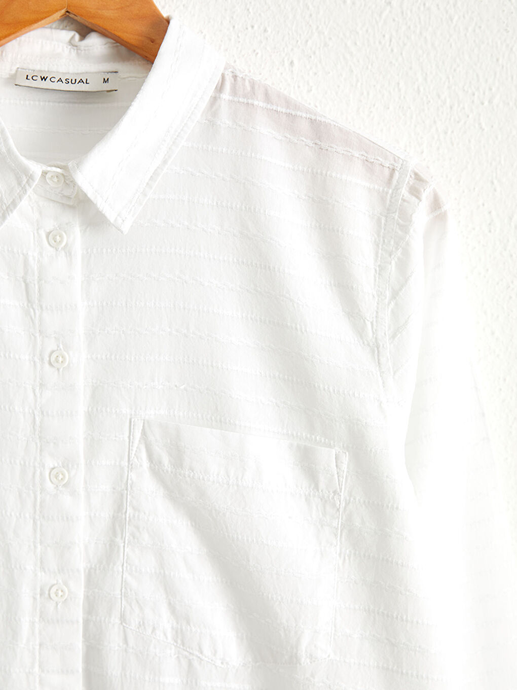LCW Vision Plain Cotton Poplin Shirt -0W5730Z8-LJX