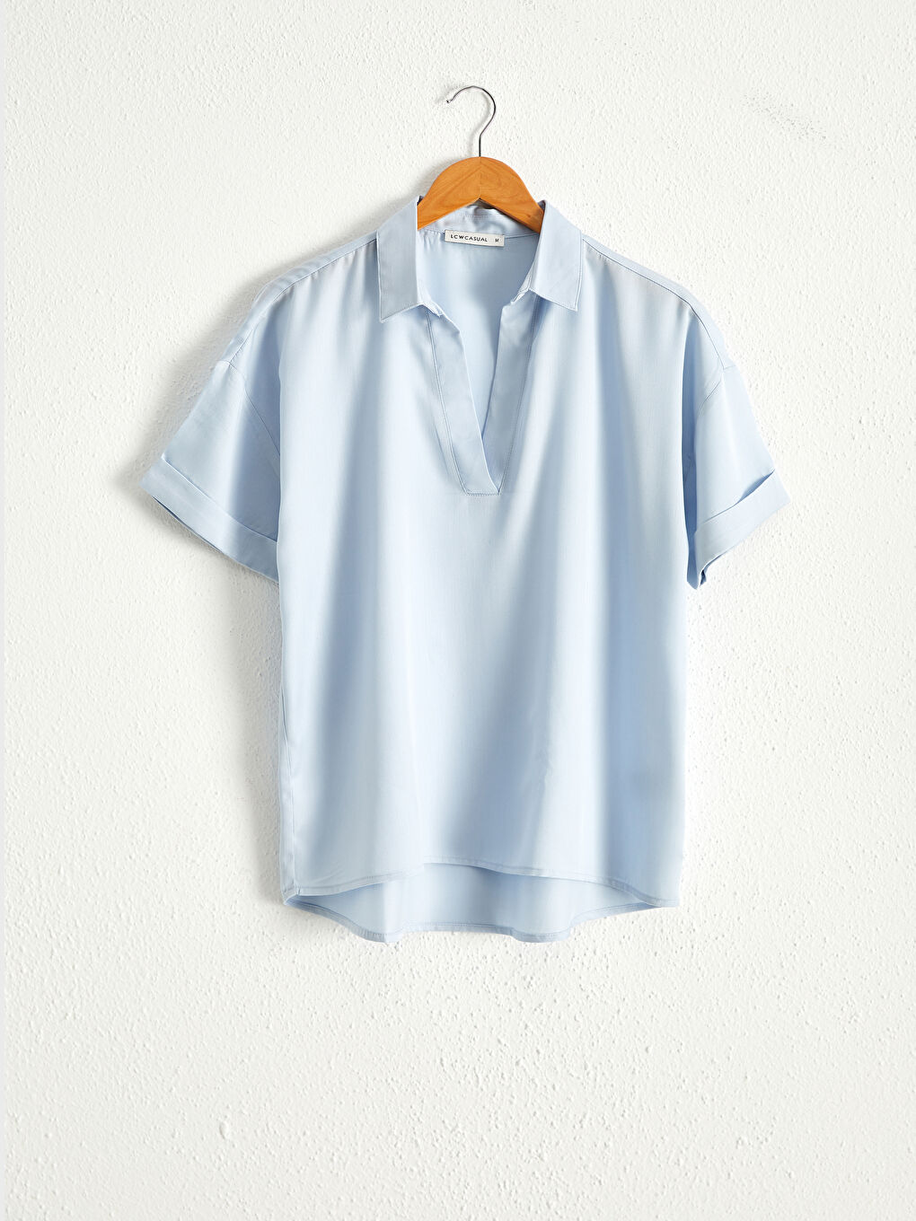 Блузка из лиоцелла с отложным воротником