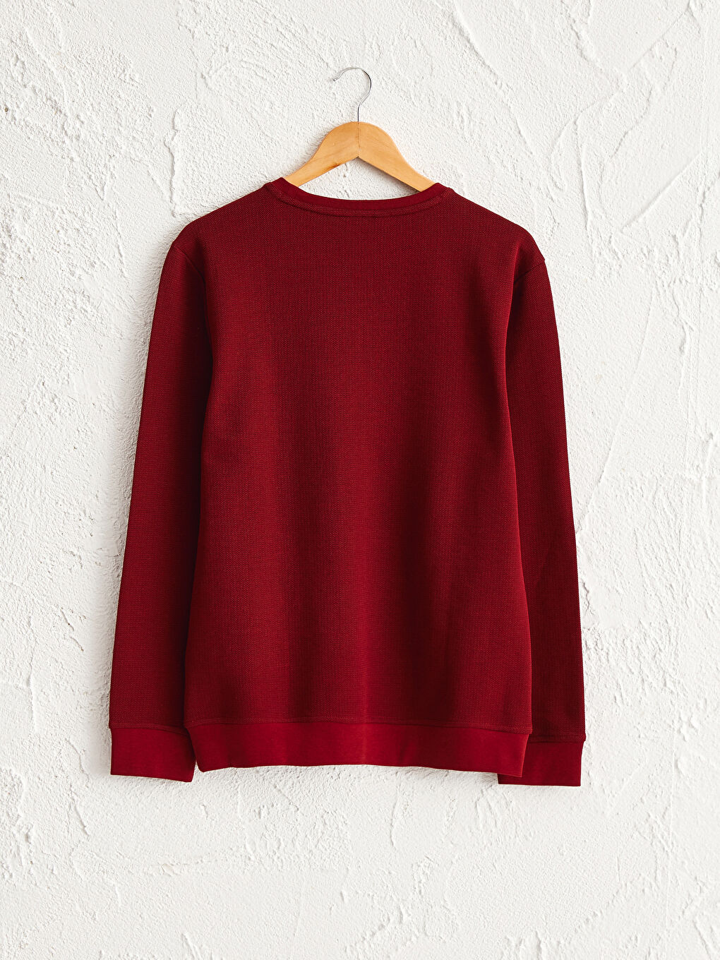 سويت شيرت سادة بياقة دائرية ومقاس مريح-1