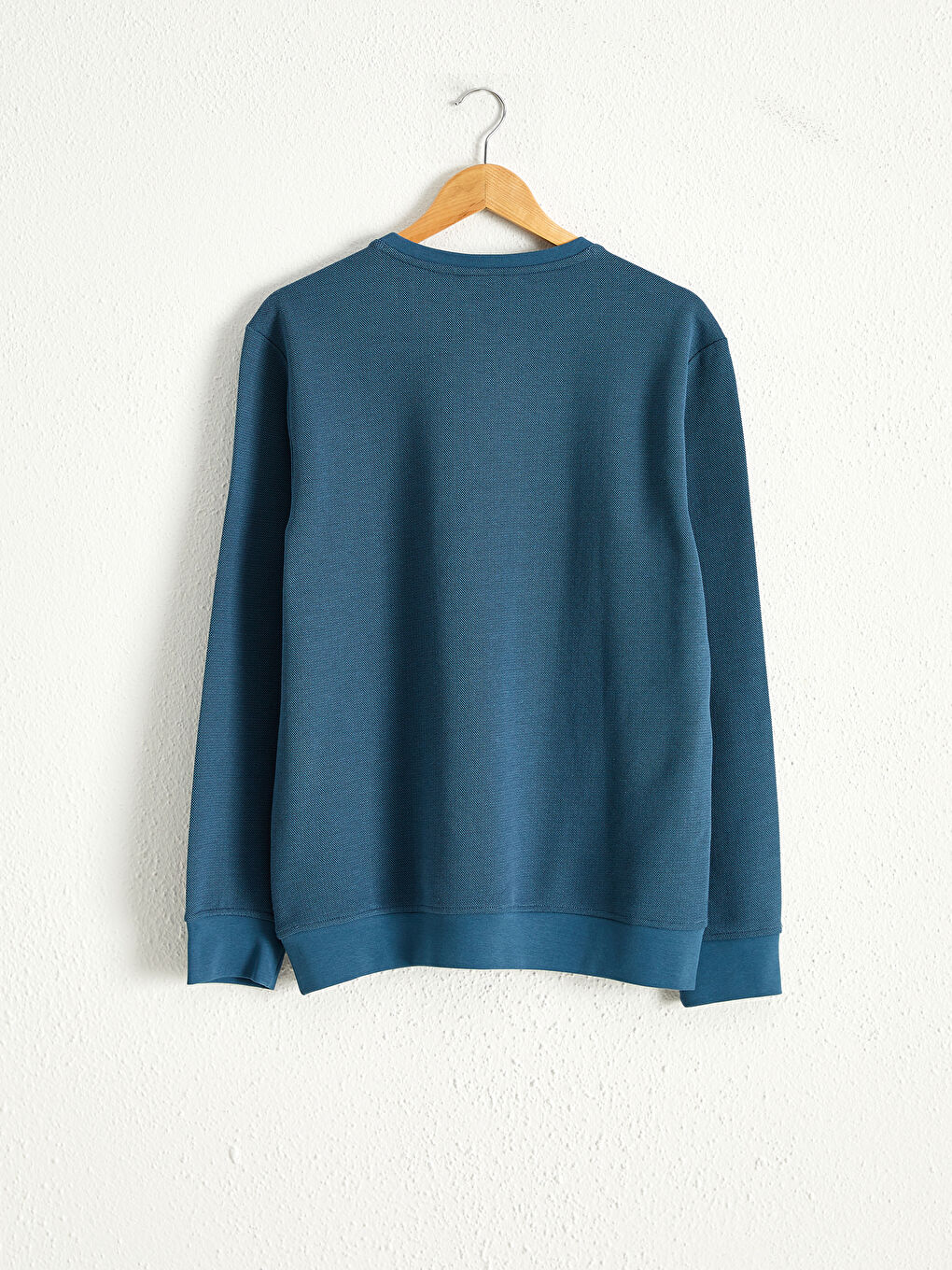 Comfortable Fit Crew Neck Basic Sweatshirt-2