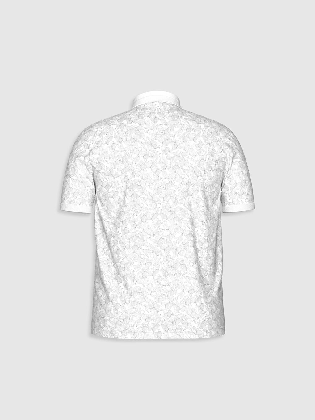 تيشيرت قطن مطبوع بياقة واسعة وكم قصير-2