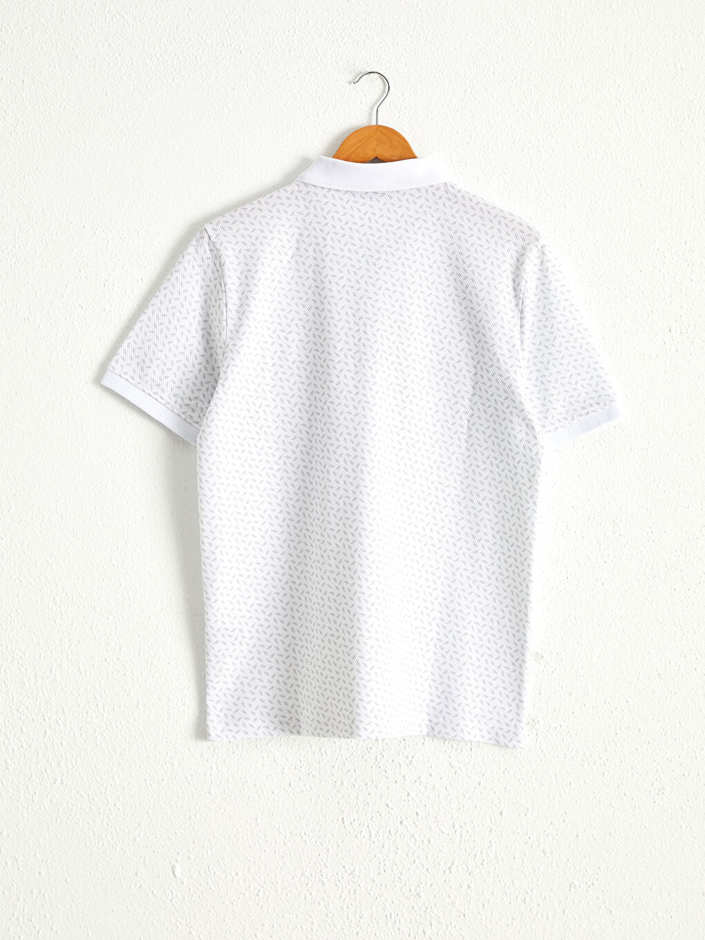 Polo Neck and Short Sleeve Cotton T-Shirt-1
