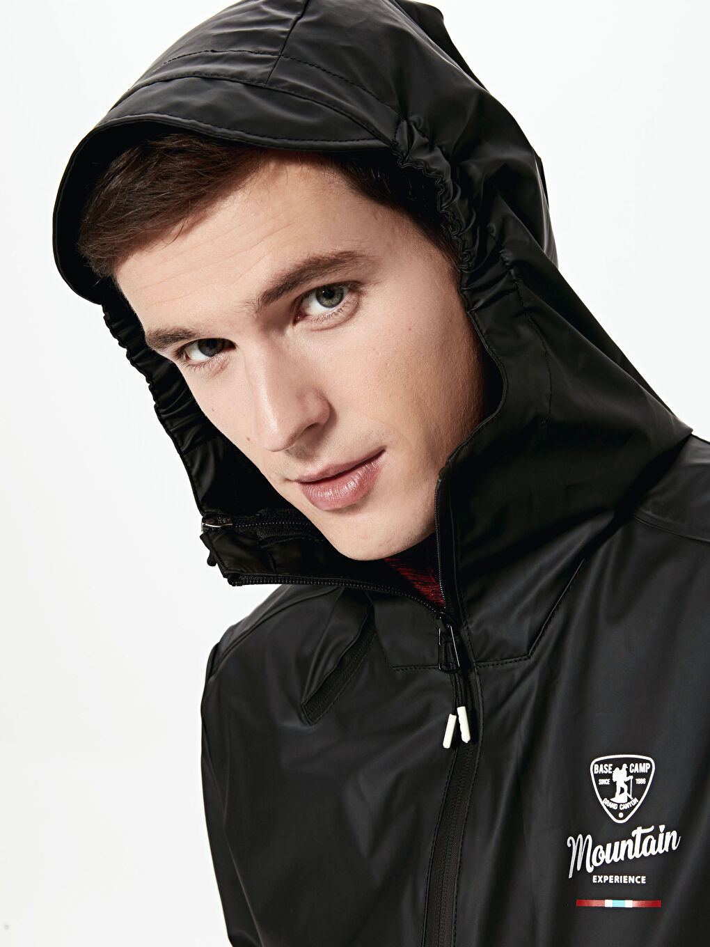 Regular Fit Hooded Men's Raincoat-1