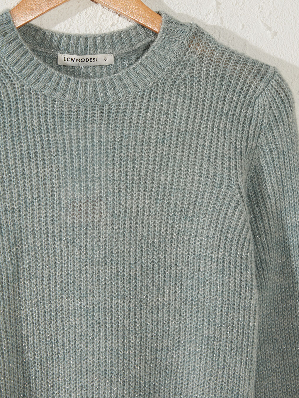 Yeşil Uzun Kollu Kadın Triko Salaş Tunik-2